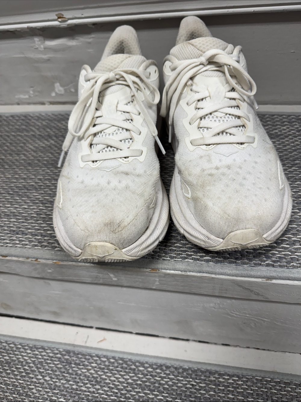 Hoka Women's White Athletic Running Shoes - Picture 2 of 5